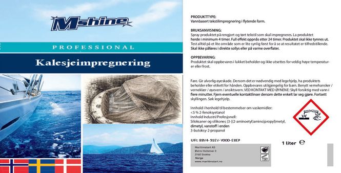 Hovedbilde MSHINE KALESJEIMPREGNERING 1 LTR